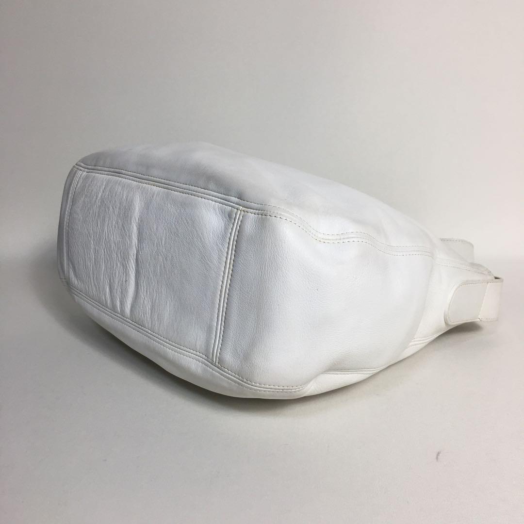 2504-206｜美品｜コーチ ショルダーバッグ レザー ホワイト