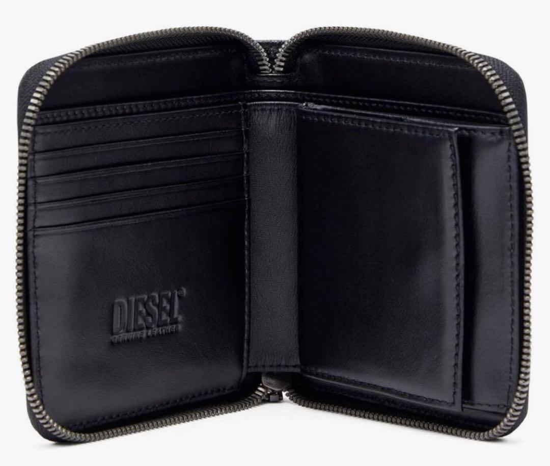新品未使用　ディーゼル　DIESEL 二つ折り財布　レザー　ジップラウンド