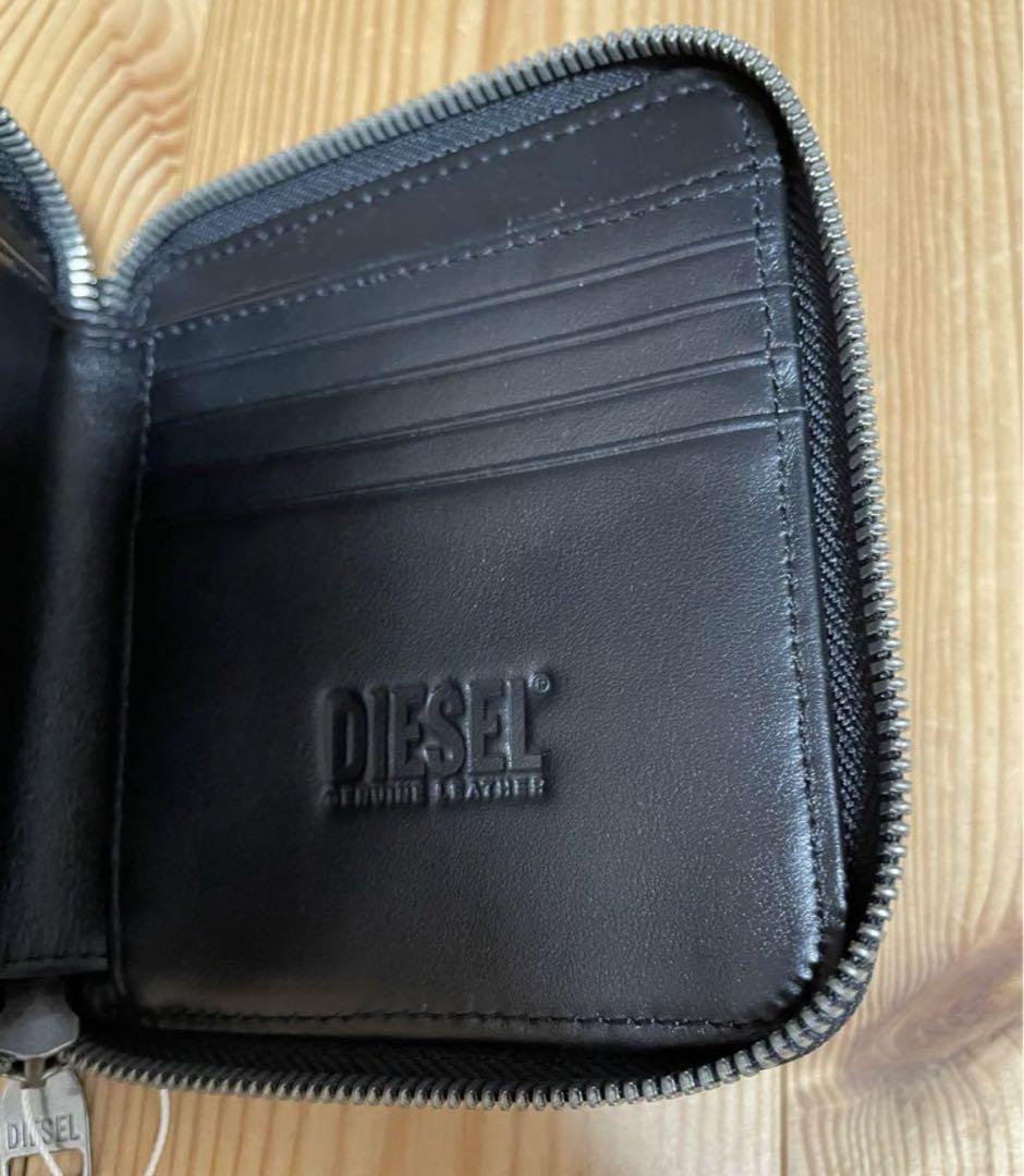 新品未使用　ディーゼル　DIESEL 二つ折り財布　レザー　ジップラウンド