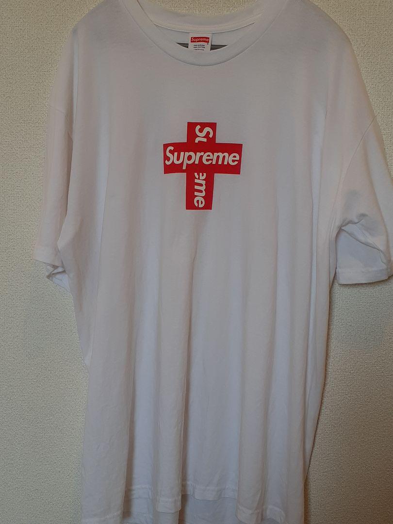 Supreme クロスロゴ Tシャツ XL ホワイト