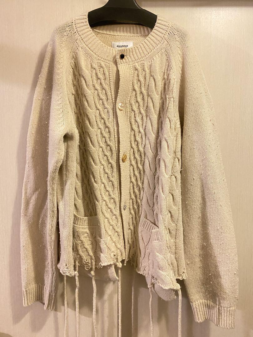 トップス doublet RECYCLE WOOL CABLE CARDIGAN