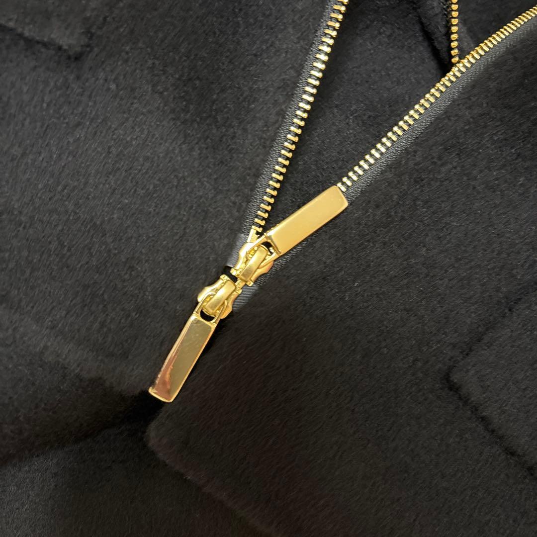 ノーブル キャメルミックスリバーコート ブラック 38 ノーブル キャメルミックスリバーコート ブラック 38