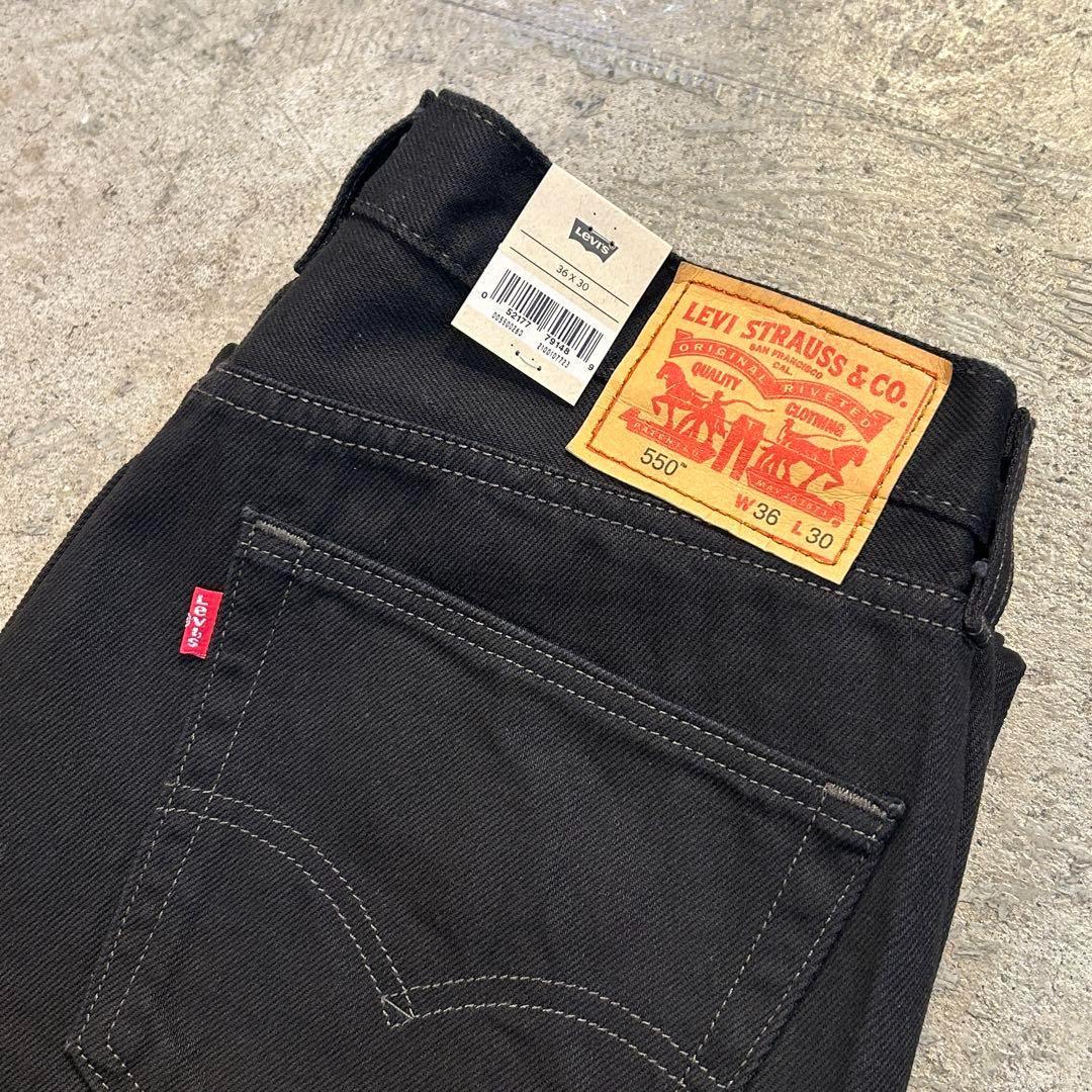 新品 LEVIS 550 リーバイス 550-0260 デニム 黒 W36