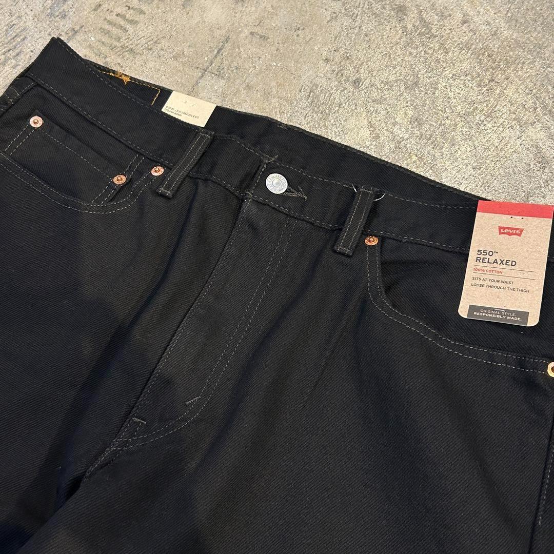 新品 LEVIS 550 リーバイス 550-0260 デニム 黒 W36