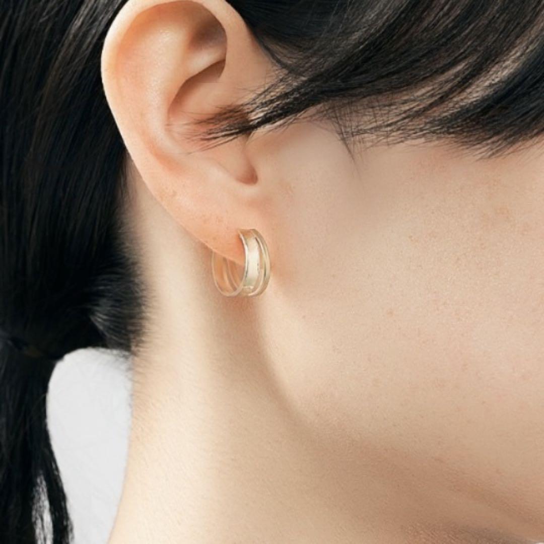 K10 WG フープピアス Jewel closet by L&Co. Jewel closet by L&Co. ピアス K10 2連風 フープピアス