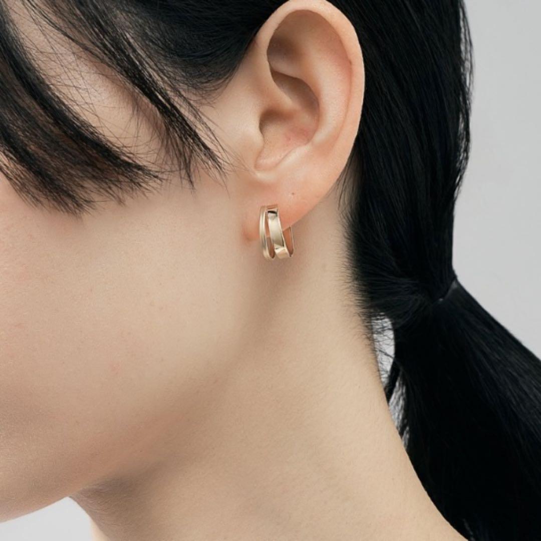 未使用 Jewel closet by L&Co. K10 ダブルフープ ピアス - メルカリ