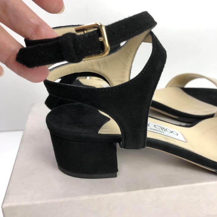格安人気SALE 37 パンプス サンダル 黒金 ジミーチュウ Um2Qn-m94689138329 JIMMY CHOO ストラップ 得価お得