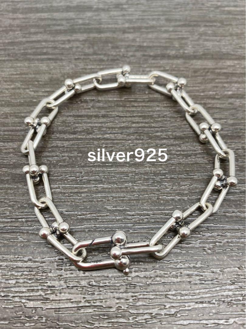 シルバー silver 925 ハードウェア スモールリンク ブレスレット