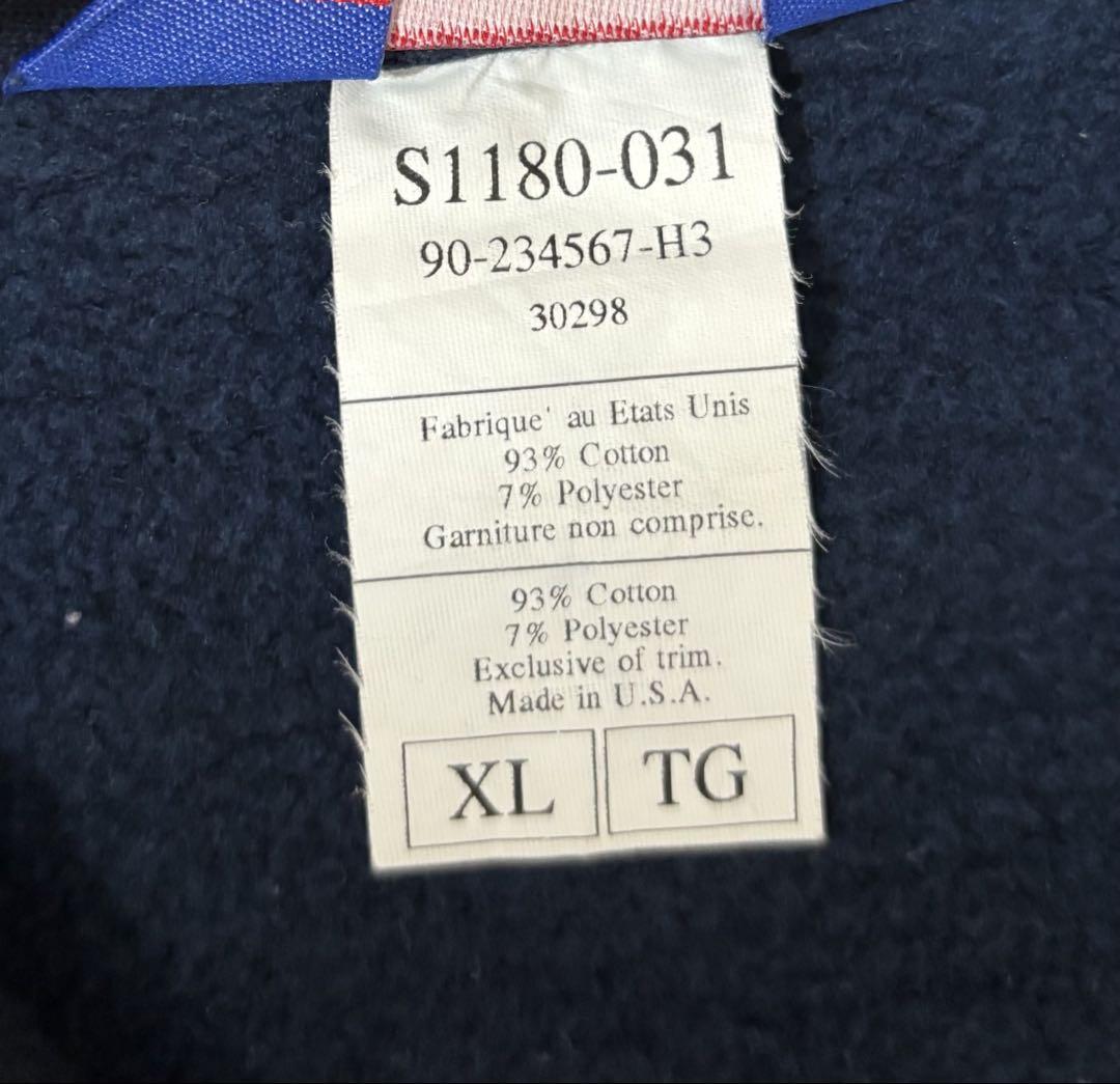 Champion USA製 無地　ハーフジッ目無し　裏起毛　スウェット