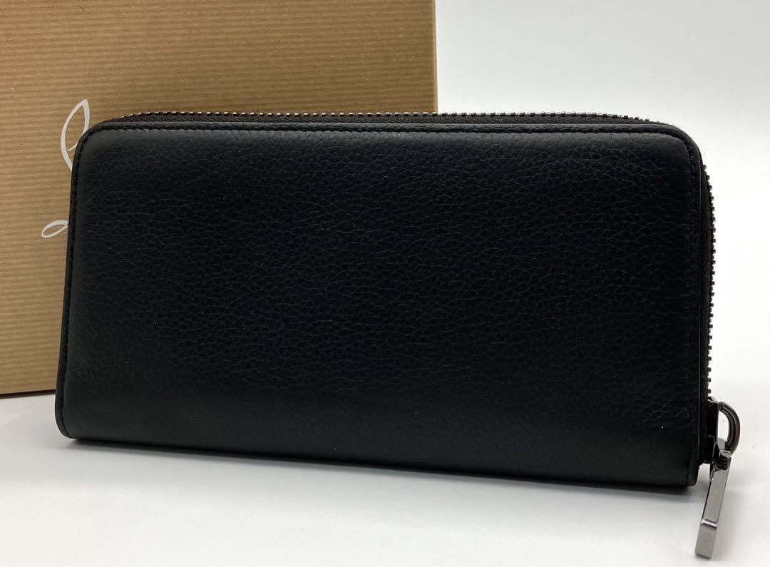⭐️ 極美品 ルブタン パネトーネ ラバー ラウンドファスナー 長財布 ブラック