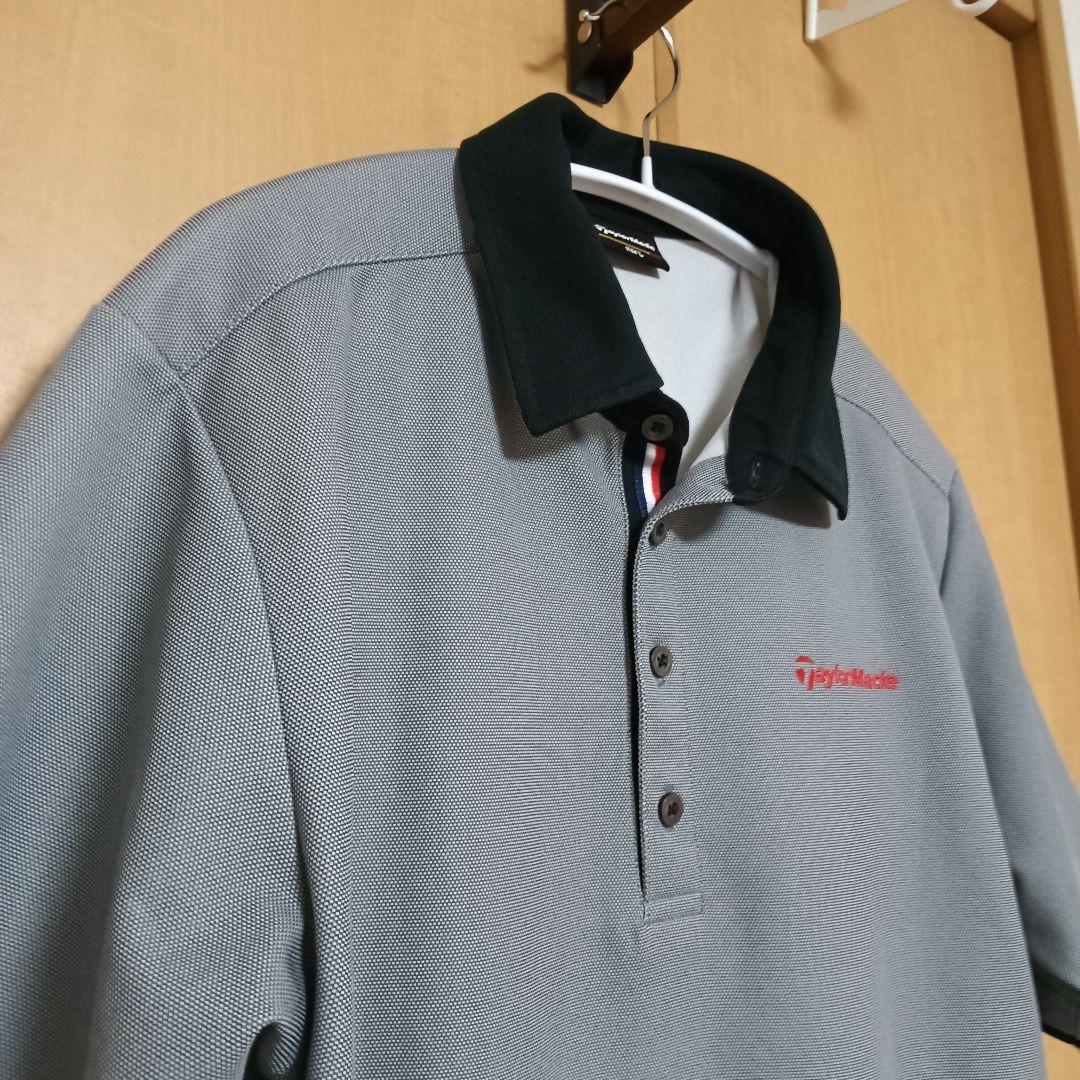 【おしゃれ】 ゴルフ TaylorMade 半袖 テーラーメイド グレー L ポロシャツ メンズウェア