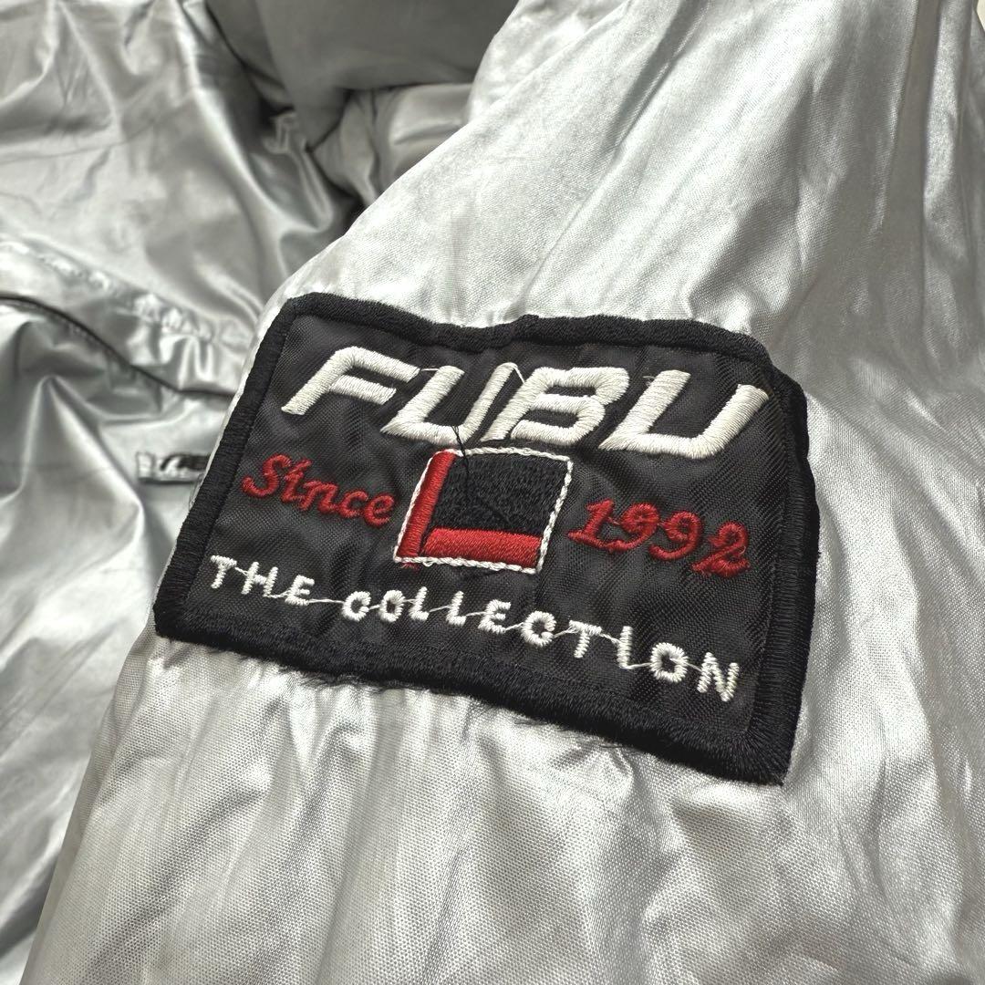 FUBU フブ ダウンジャケット リバーシブル ブラック シルバー