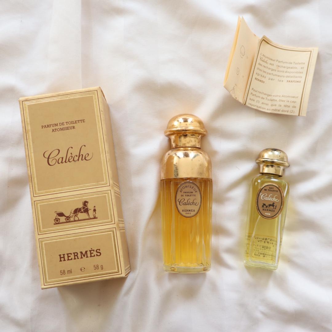 美品　エルメス　カレーシュ　オードゥトワレ　25ml HERMES エルメス カレーシュ オードトワレスプレー 25ml 58ml 箱