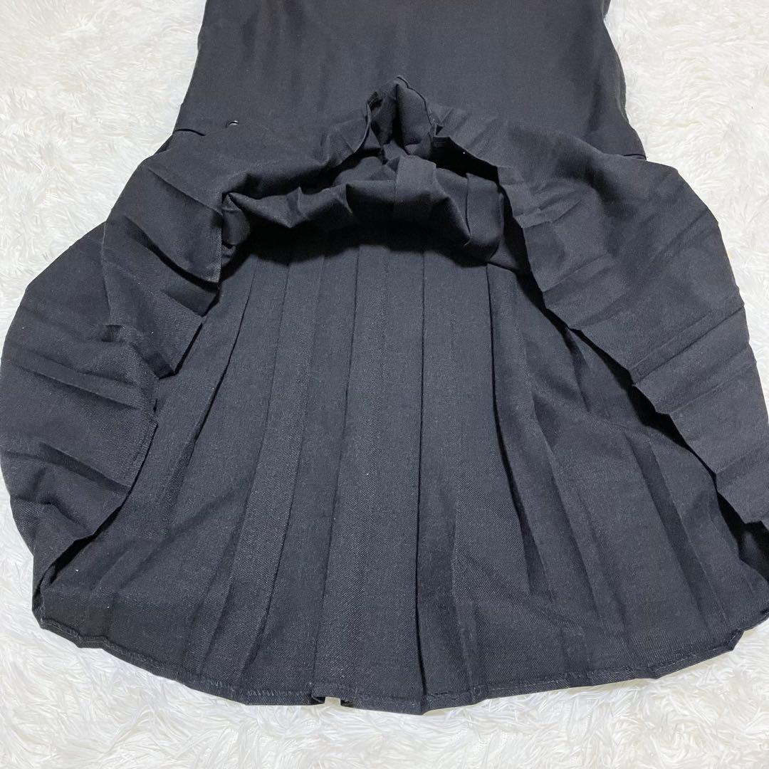 美品 コムデギャルソン コムコム ジャンパースカート プリーツ Vネック 美品 コムデギャルソン コムコム ジャンパースカート プリーツ V