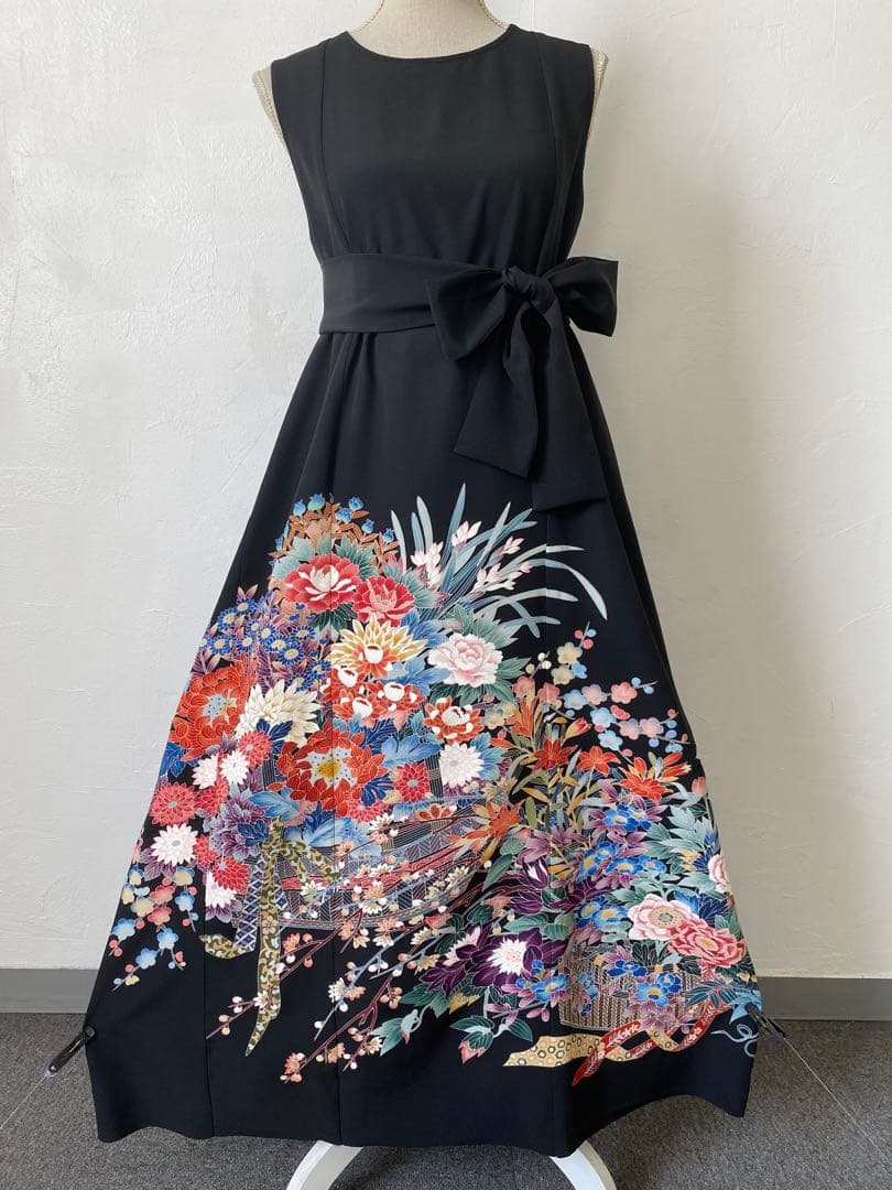 3187 着物 留袖 リメイク ドレス ワンピース 3187 着物 留袖 リメイク ドレス ワンピース - メルカリ