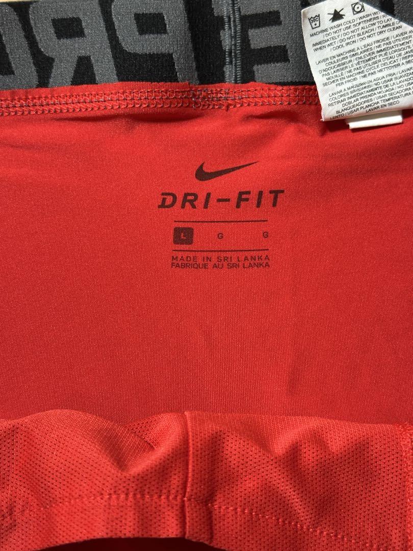 NIKE PROインナーハーフパンツスパッツナイキ選手支給品Used赤色Lサイズ