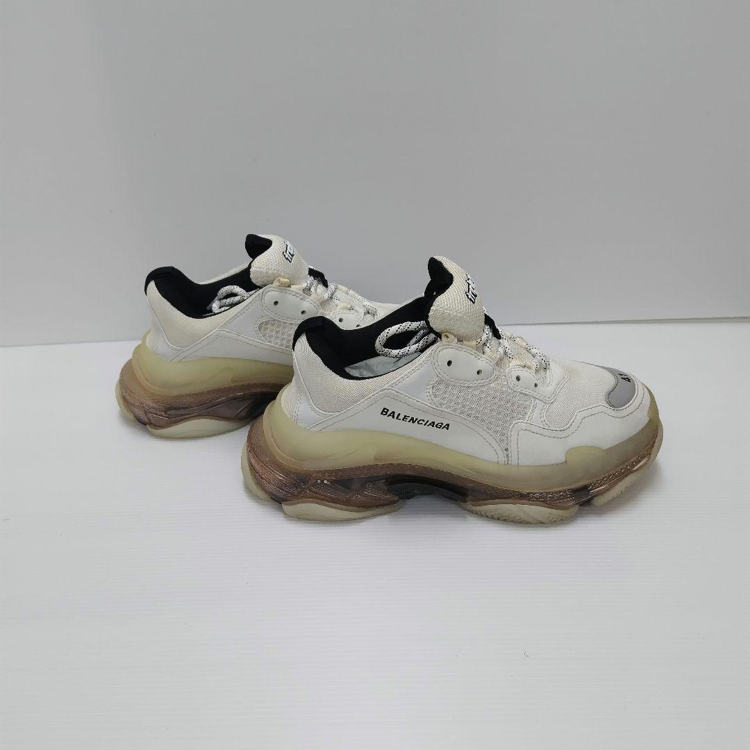 美品】BALENCIAGA Triple S クリアソール ホワイト41 - メルカリ