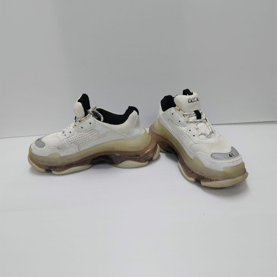 【美品】BALENCIAGA Triple S クリアソール ホワイト41