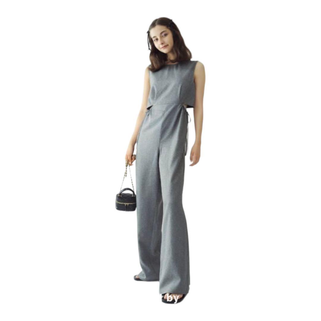 しまむら 2PINK カットアウト オールインワン グレー L 使い勝手の良い