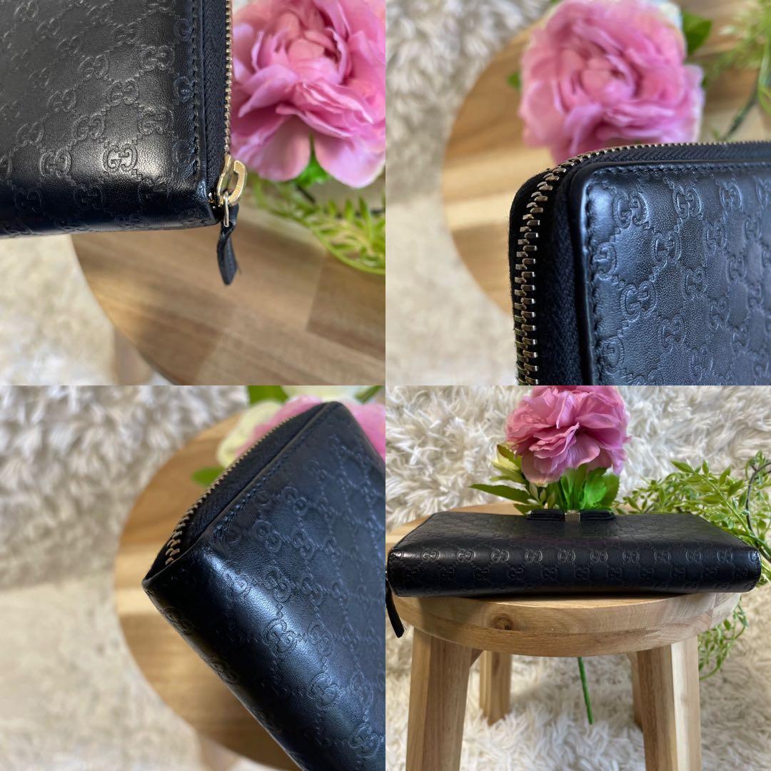 公式 GUCCI GG柄 グッチ 長財布 シマ 総柄 ラウンドジップ アイコン GG