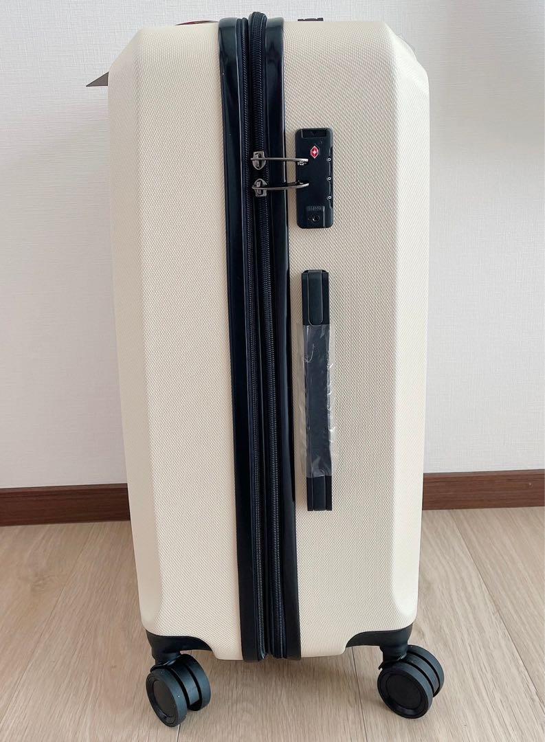 スーツケース キャリーバッグ 拡張機能 TSAロック キャリーケース 軽量 白