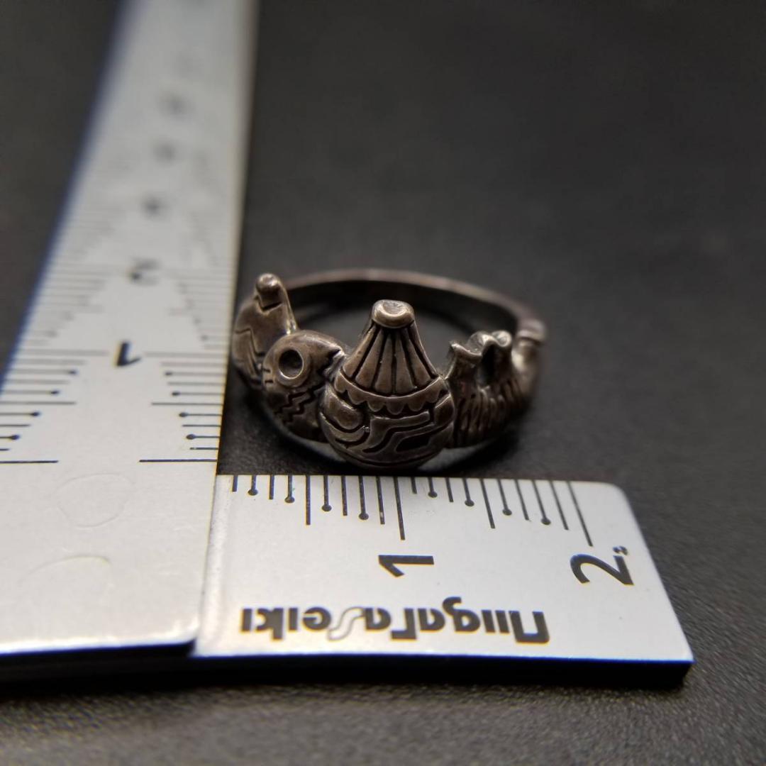 壺 花瓶 モチーフ 彫刻 メキシカンデザイン 925 シルバー