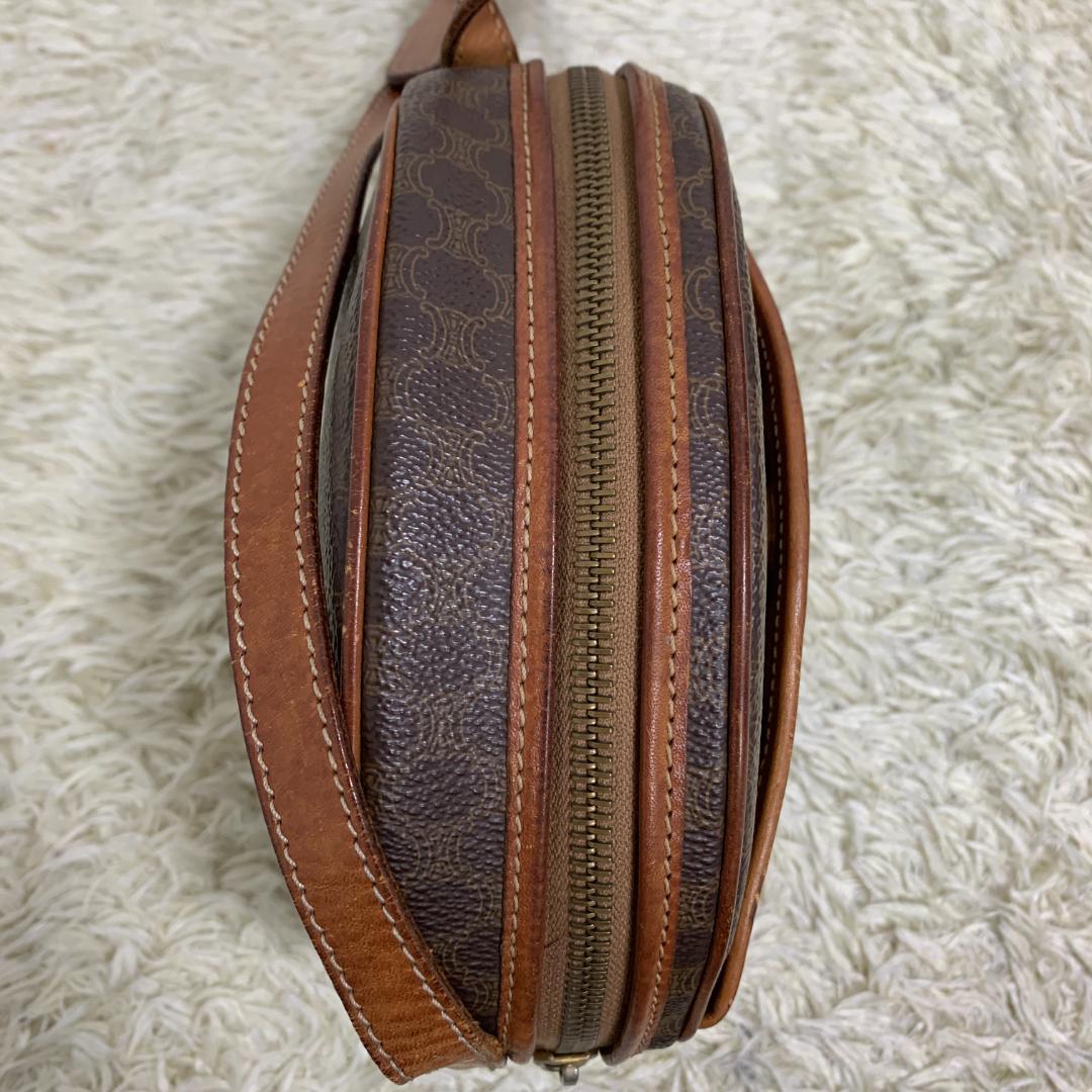 美型 セリーヌ ショルダーバッグ マカダム柄 サークル金具 PVC