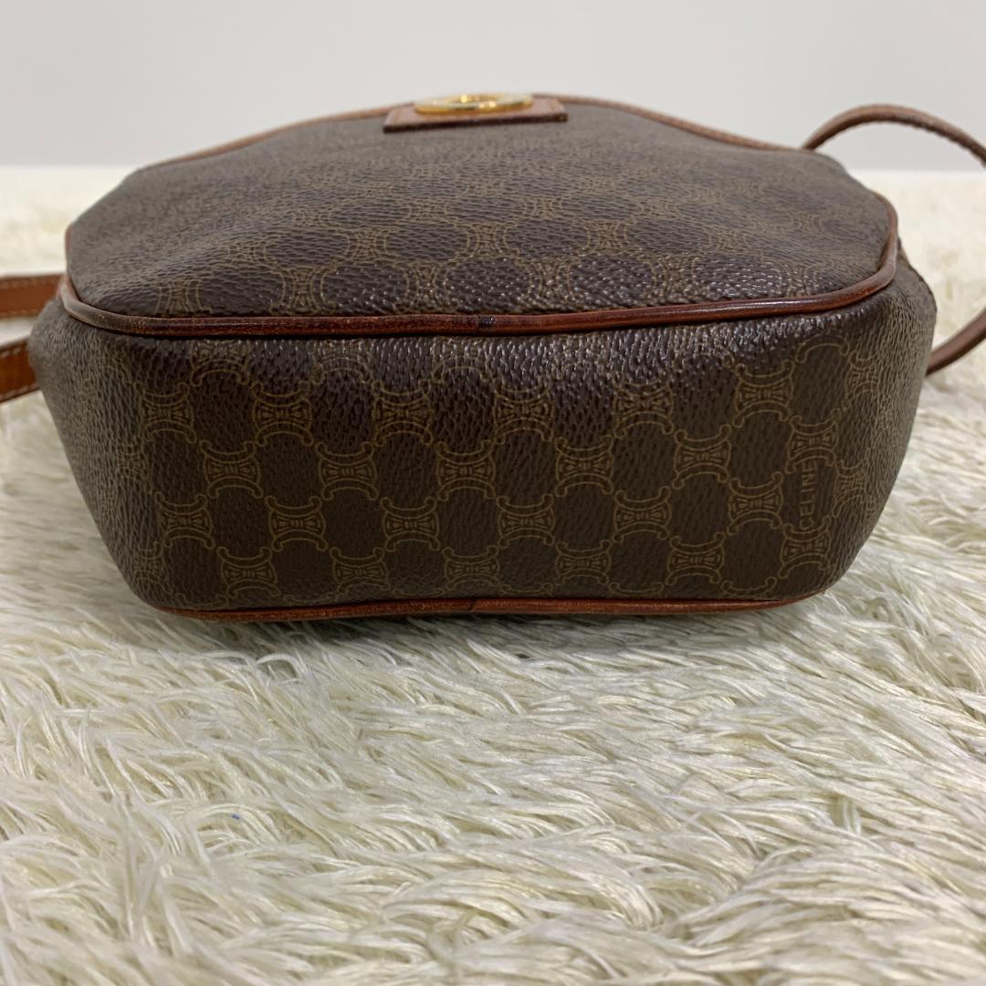 美型 セリーヌ ショルダーバッグ マカダム柄 サークル金具 PVC