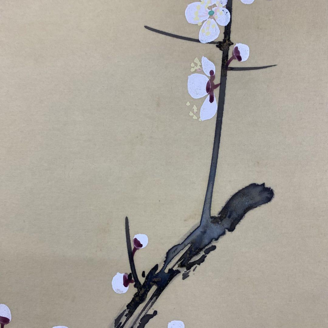 掛軸 舟越長嘉 梅に鶯 清光会 保証書付き