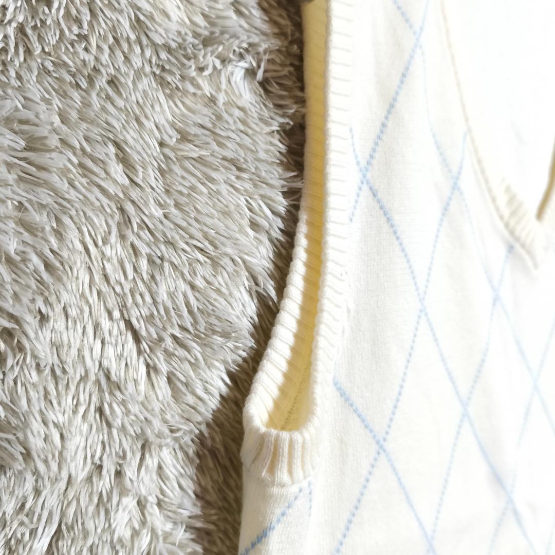 BURBERRY LONDON アーガイル柄 Vネックニットベスト 160A - メルカリ