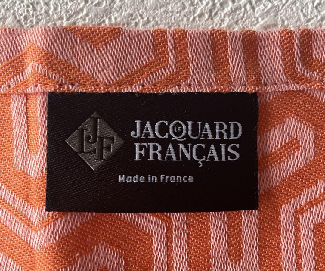【le jacquard francais 】花柄テーブルクロス オレンジ Le Jacquard Francais ルジャカールフランセ テーブルクロス