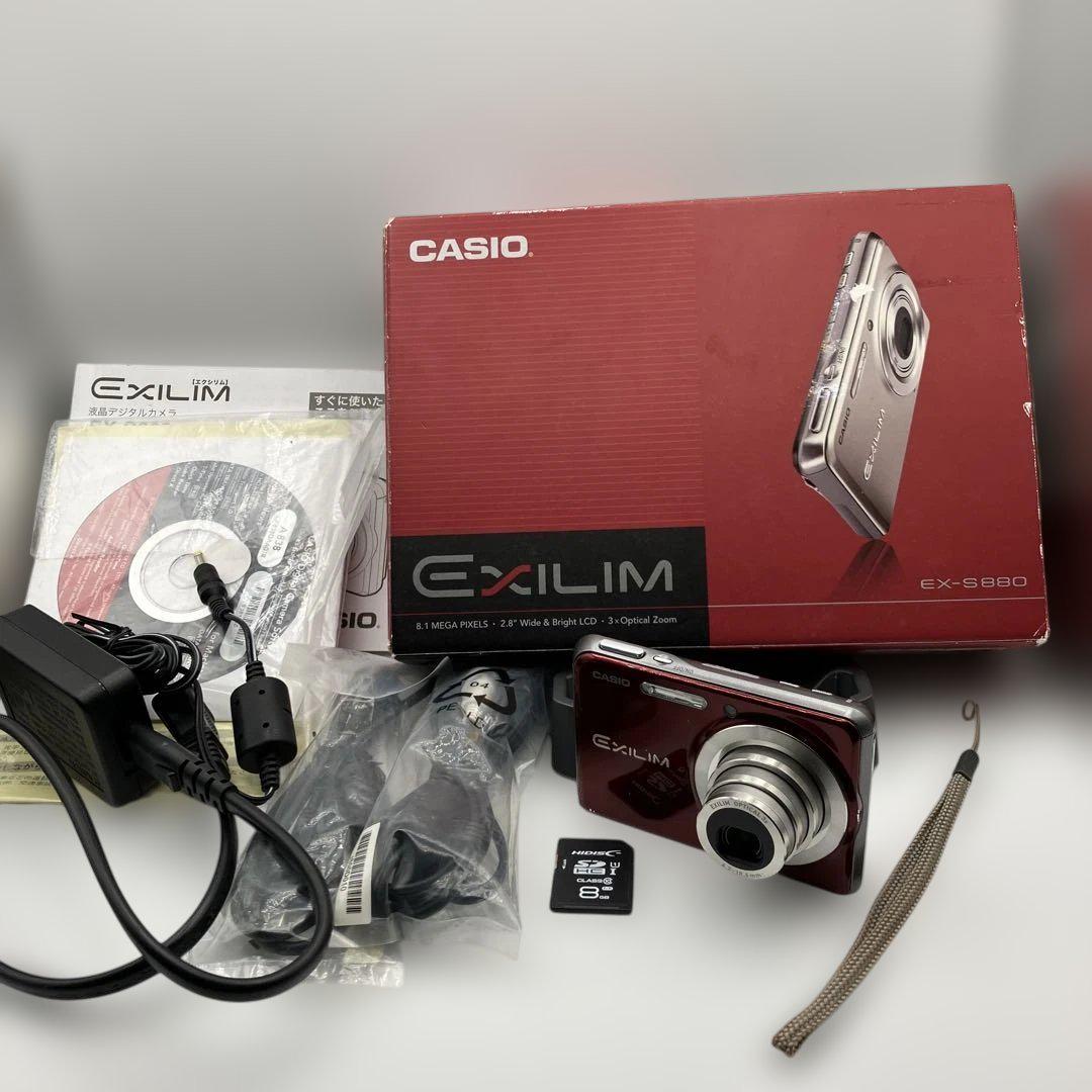 【動作確認済】CASIO カシオ EXILIM EX-S880 レッド