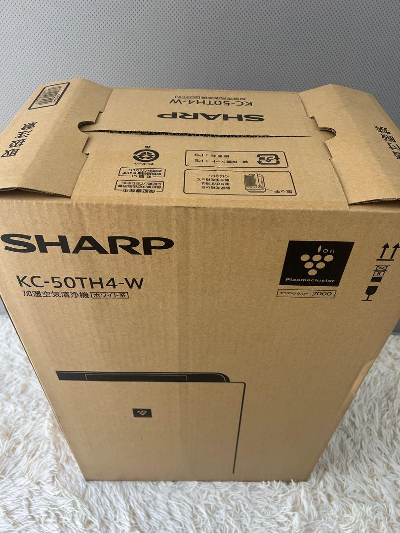 【新品・未使用】SHARP 加湿空気清浄機 KC-50TH4 W ホワイト