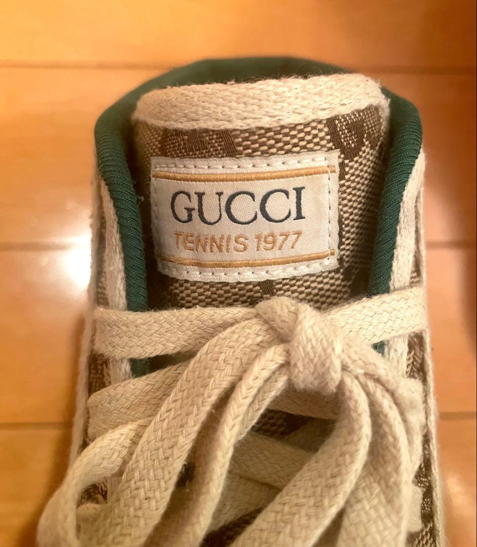 グッチ ハイカット スニーカー テニス 1977 GG シェリーライン 34