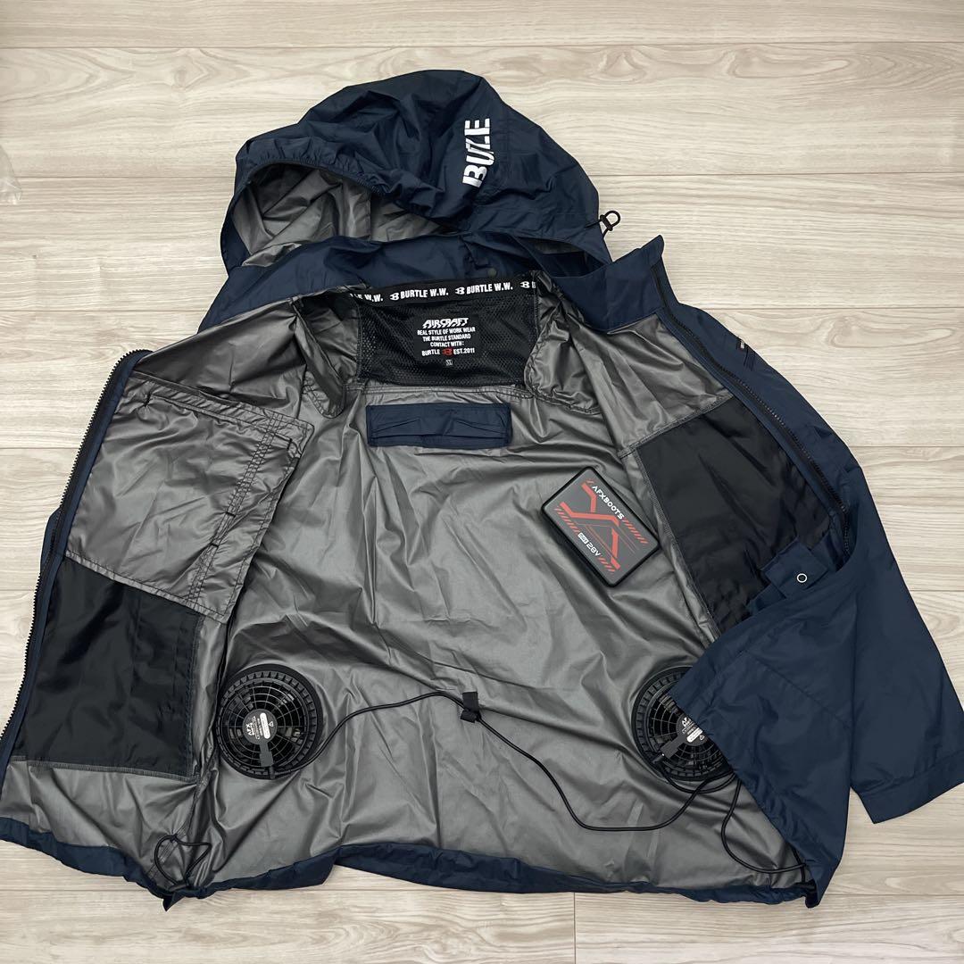 BURTLE EST2011 空調服 ネイビー バッテリー付きファン付き