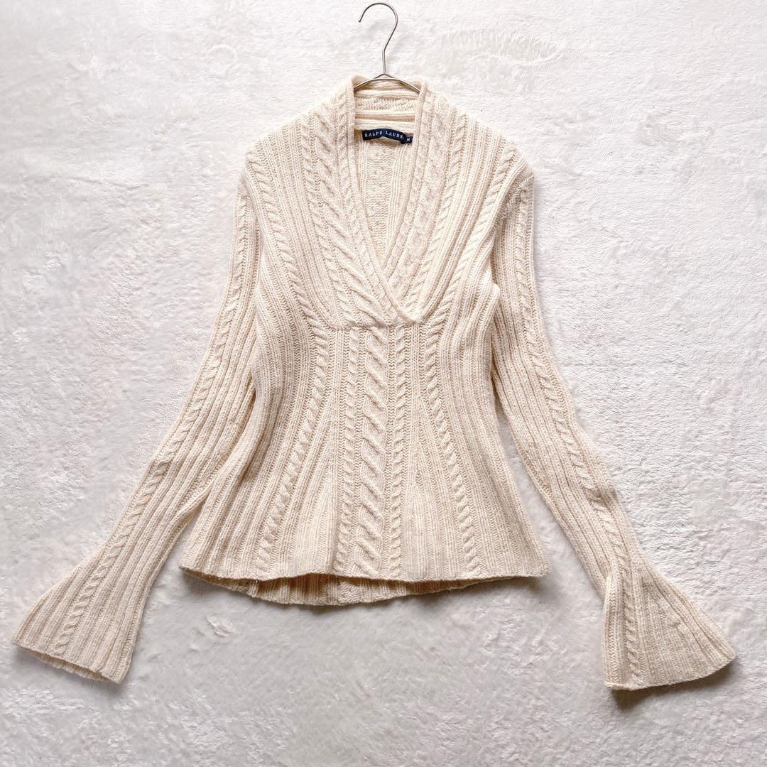 ファッションアイテム人気ランキング ラルフローレン ケーブルニットセーター カシミヤ カシュクール トップス