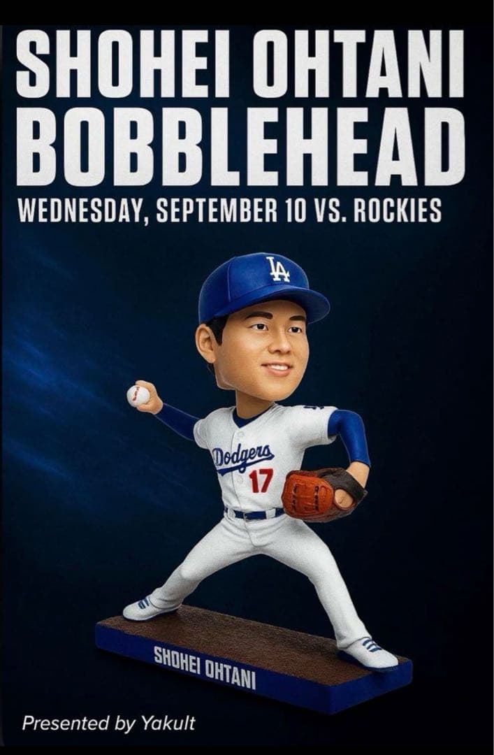 お気に入りの大谷翔平 ボブルヘッド 2025年9月10日配布【品質保証と送料無料】