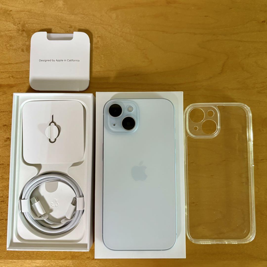 極美品】 iPhone 15 ブルー 256GB SIMフリー