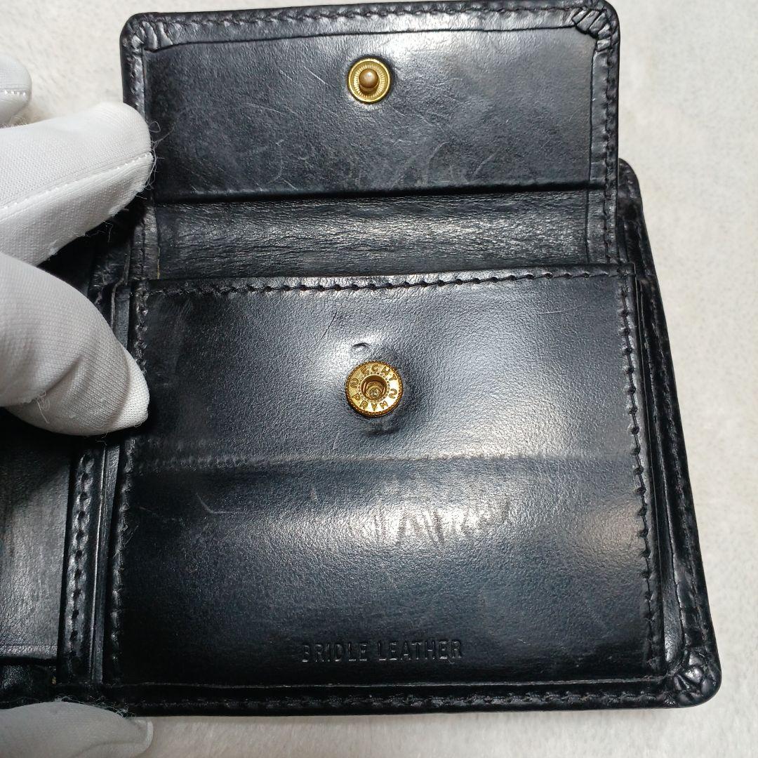 ホワイトハウスコックス 　ブライドルレザー2つ折り 財布 　黒