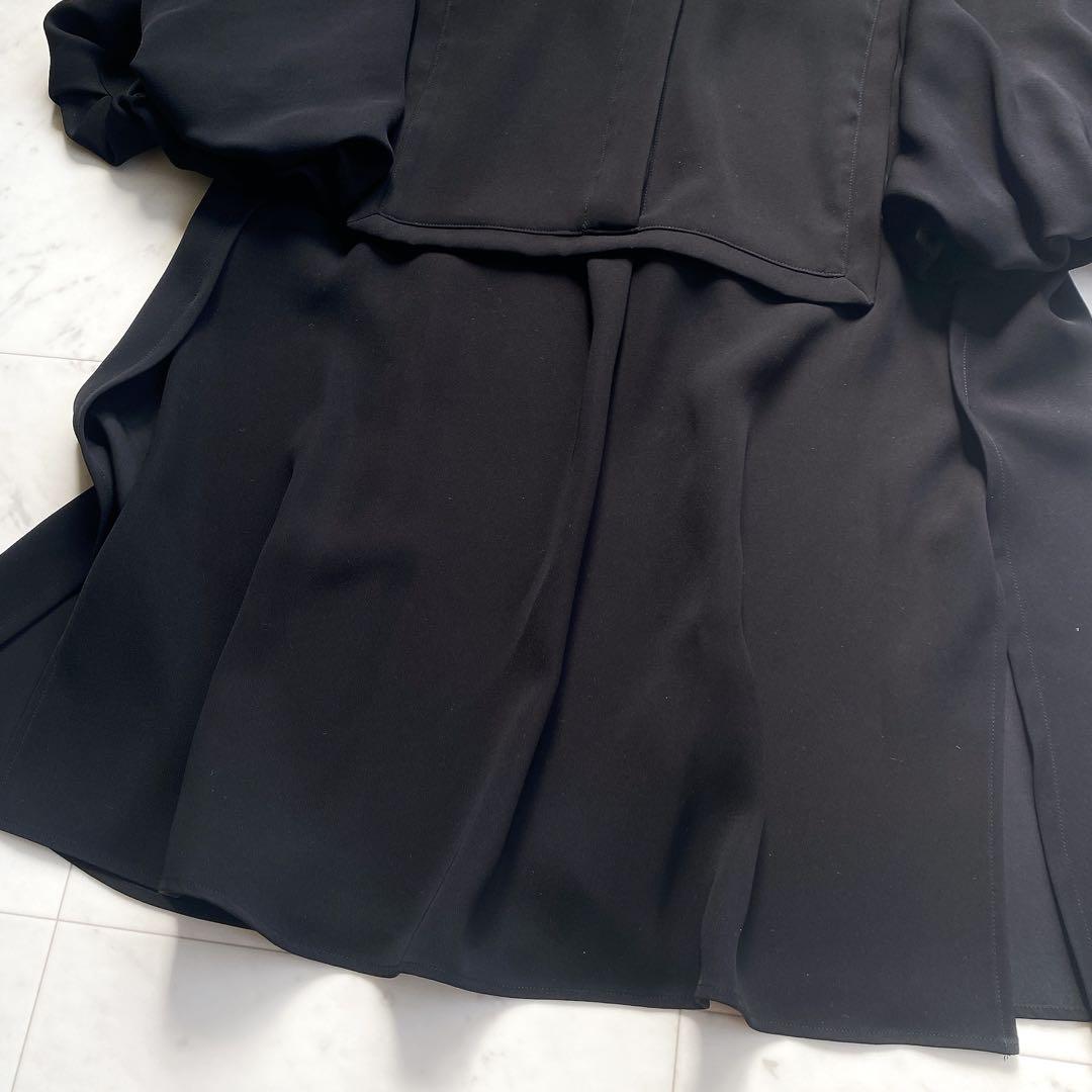 ヨーコチャン　バルーンスリーブフロントスクエアブラウス 美品 ヨーコチャンYOKO CHAN バルーンスリーブフロントスクエア