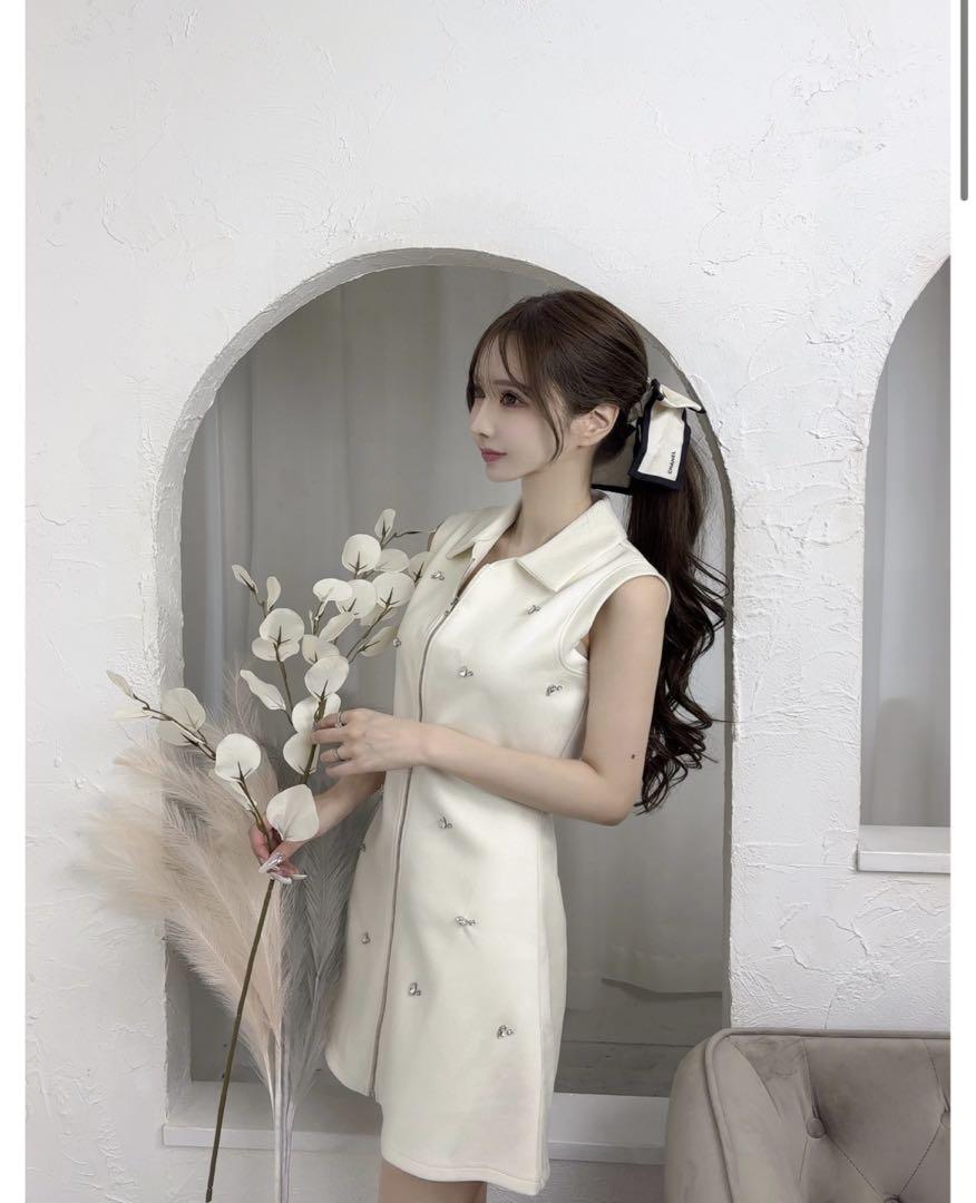 Lumignon original suède bijou ワンピース