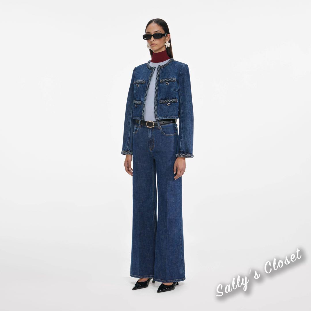 ❤️25冬新作 新品♡ SelfPortrait 青デニムジャケット♡ H16 ❤️25冬新作 新品♡ SelfPortrait 青デニムジャケット♡ H16