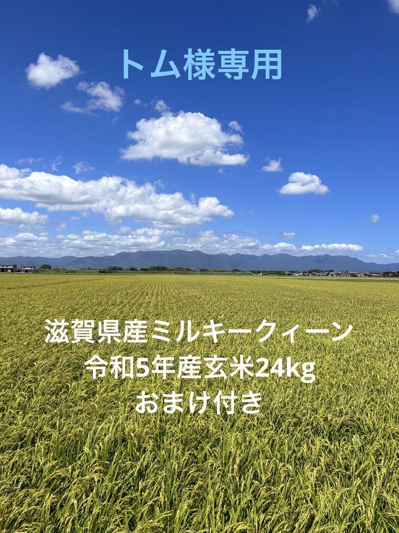 滋賀県産ミルキークィーン5年産白米24kgおまけ付き