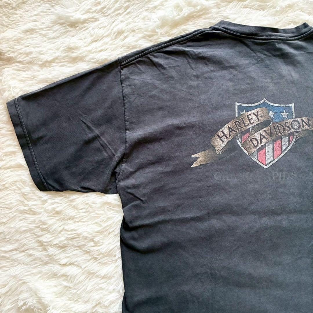 HARLEY DAVIDSON Hanes USA製 イーグル ファイアー