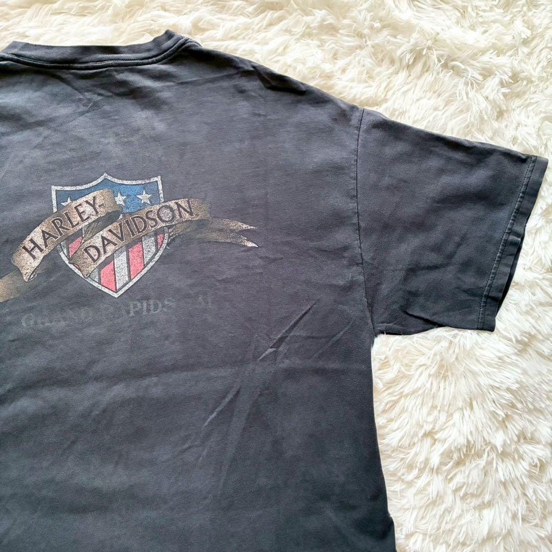 HARLEY DAVIDSON Hanes USA製 イーグル ファイアー