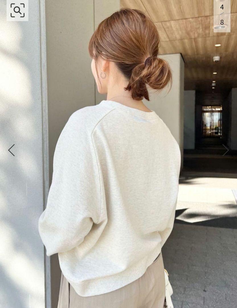 【美品】フレームワーク ヴィンテージ裏毛クロップドスリーブプルオーバー 24SS ヴィンテージ裏毛クロップドスリーブプルオーバー（スウェット