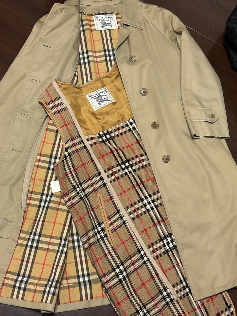 Burberry ライナー付きステン コート ビンテージ バーバリーS BURBERRY