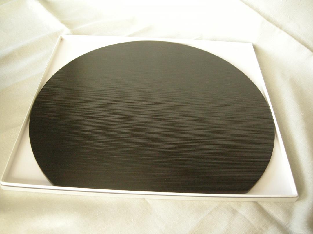 越前漆器半月膳黒赤両面使い（リバーシブル）2枚