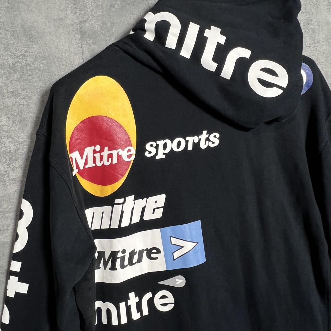 Mitre マイター　ENGLAND 派手ロゴ　フルジップパーカー　人気XL