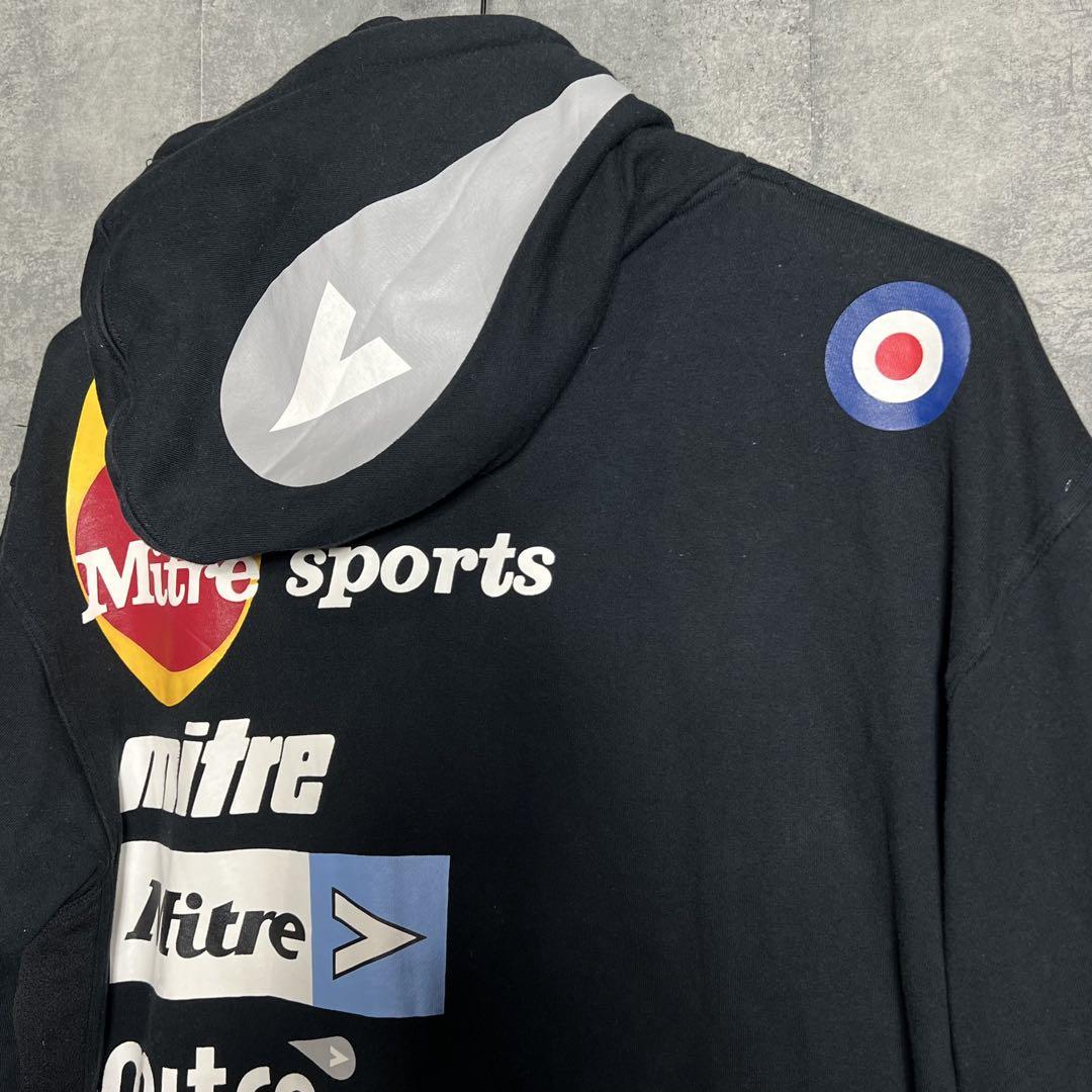 Mitre マイター　ENGLAND 派手ロゴ　フルジップパーカー　人気XL